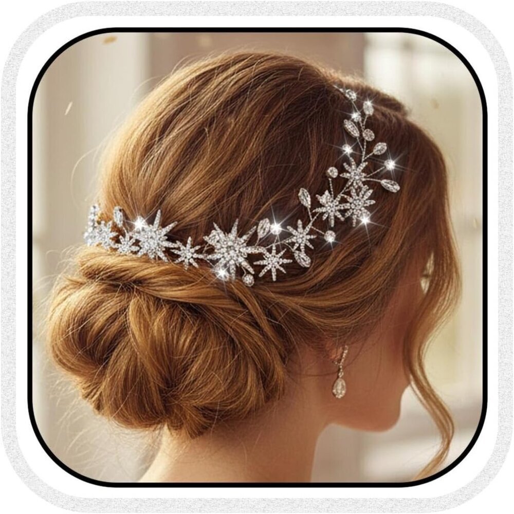 Wedding Hair Vine Rhinestone Bridal Headband Crystal Hair Accessories for Women